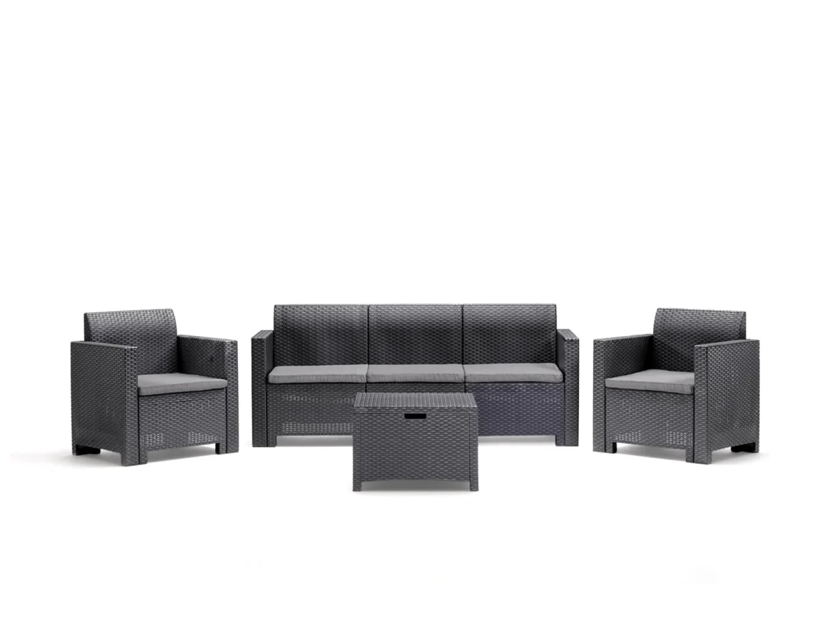 Aiamööbli komplekt Lumea hall 5 istekohta - Image 1