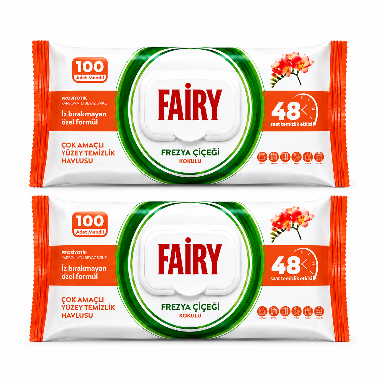 FAIRY Valge seep puhastuslapid – 2 × 100 tk