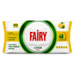 Fairy Power Wipes sidrunilõhnalised niisked puhastuslapid 100 tk