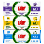 FAIRY universaalsete puhastuslappide komplekt – Lavendel+Sidrun+Jasmiin (3×100 tk)