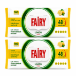 Fairy Power Wipes sidrunilõhnalised niisked puhastuslapid 100 tk 2tk