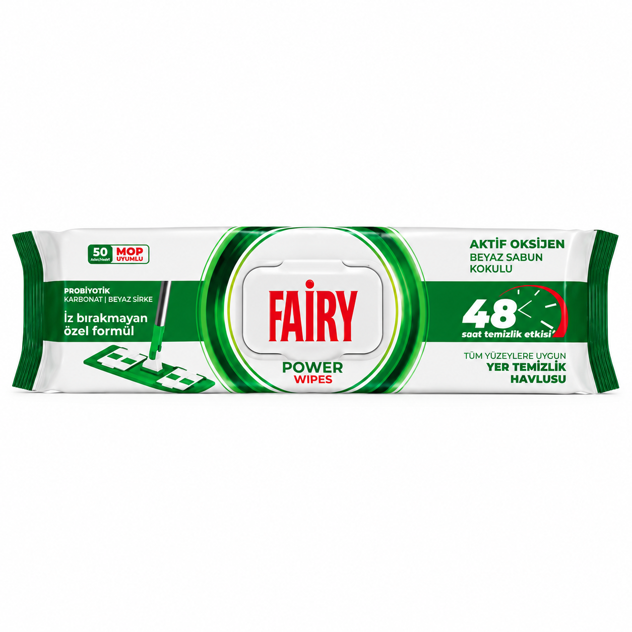 FAIRY niisked põrandalapid mopile VALGE SEEP 50 tk